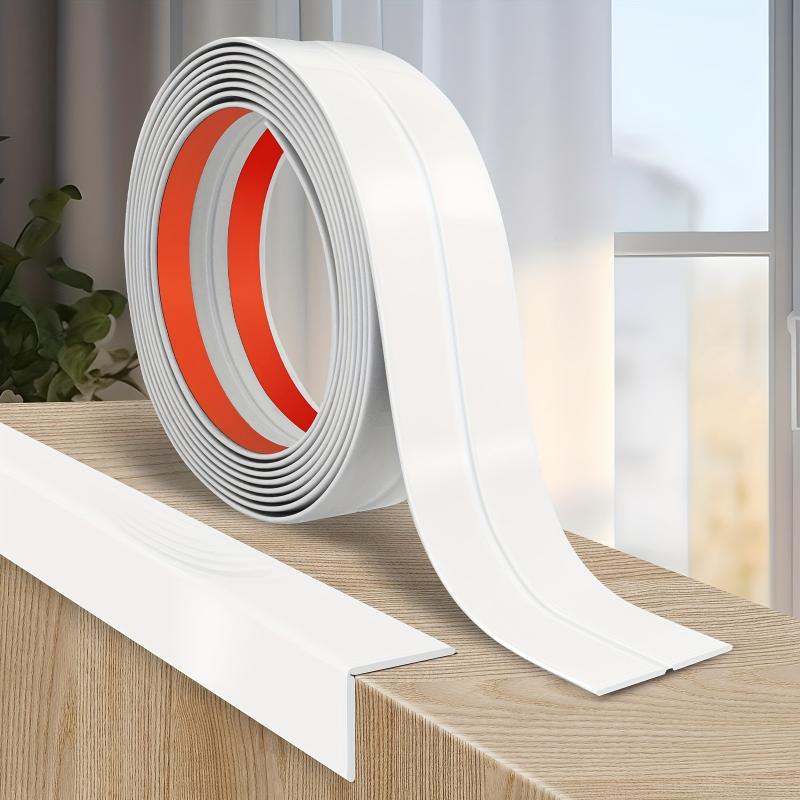 Baseboard Molding Trim - 1Roll 3metersx2cm Self-Adhesive PVC Wall Molding