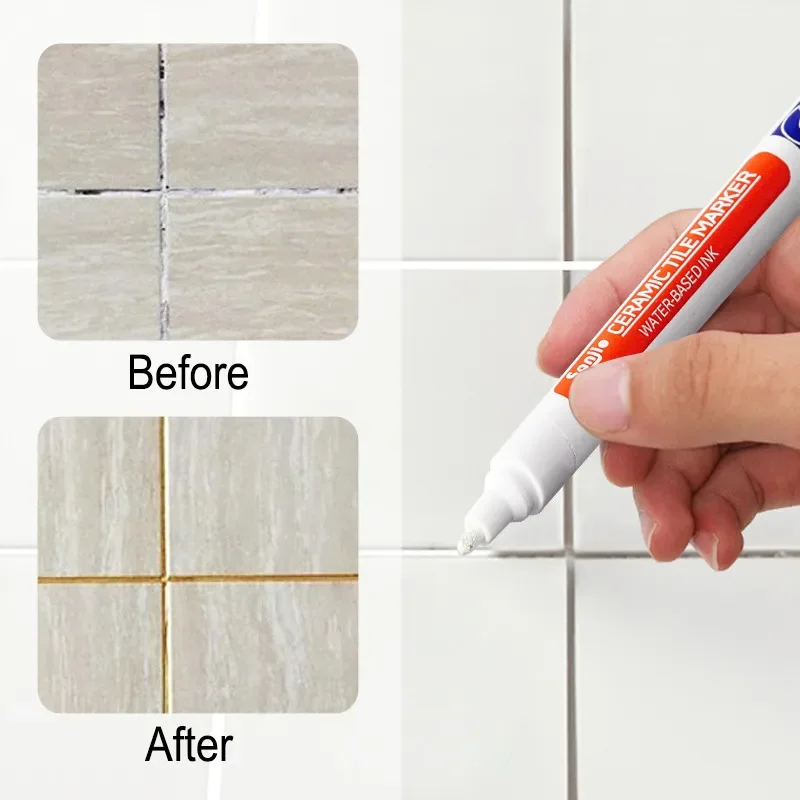Tile Grout Repair - 12 Color White Waterproof Tile Marker