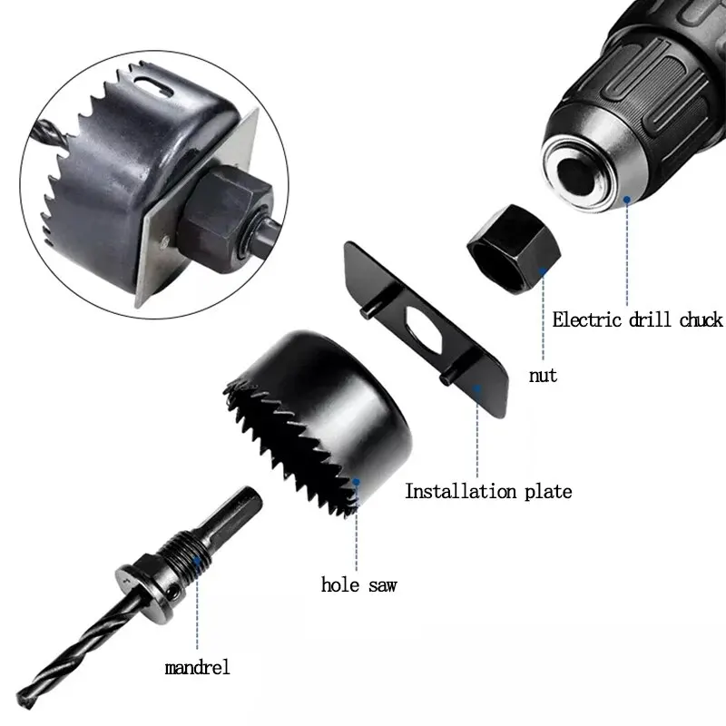 6PC 32-54mm Hole Saw Set for G - Home Improvement Center ulasan dan harga
