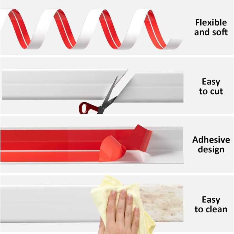 1Roll 3metersx2cm Self-Adhesiv - Baseboard Molding Trim ulasan dan harga