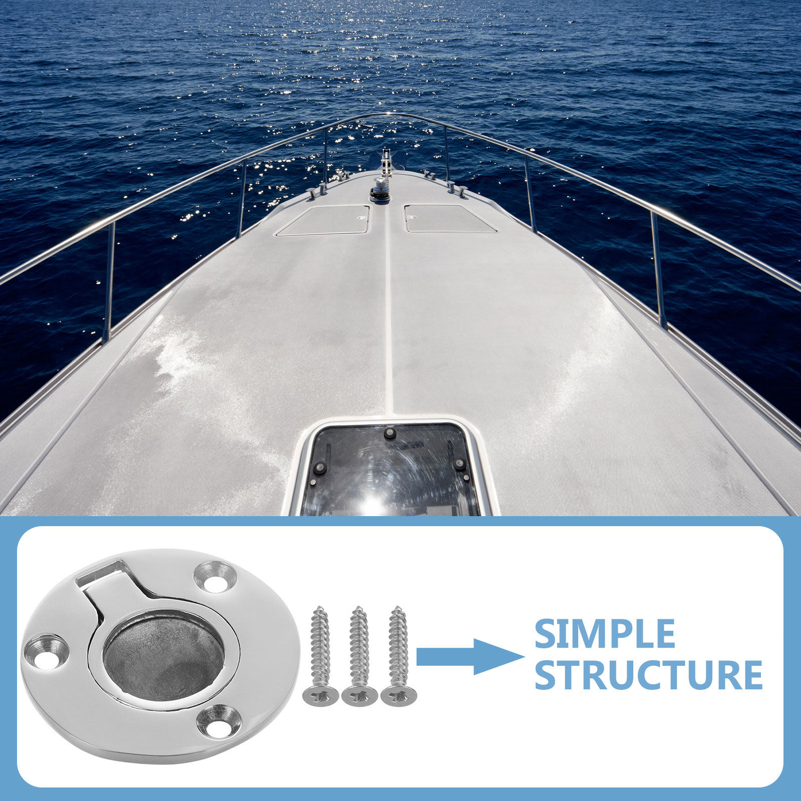 Round Flush Pull Latch Stainle - Deck Screw Stainless ulasan dan harga