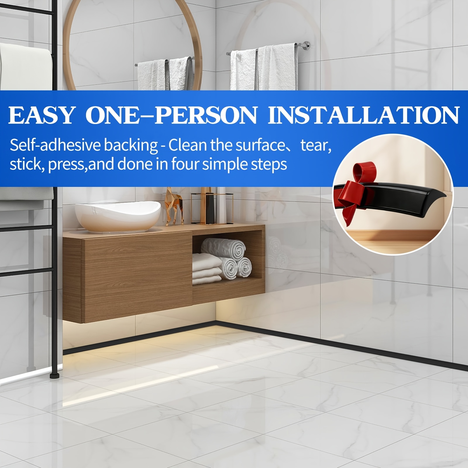 1PC 1//3/6m Self-Adhesive Flex - Baseboard Molding Trim ulasan dan harga