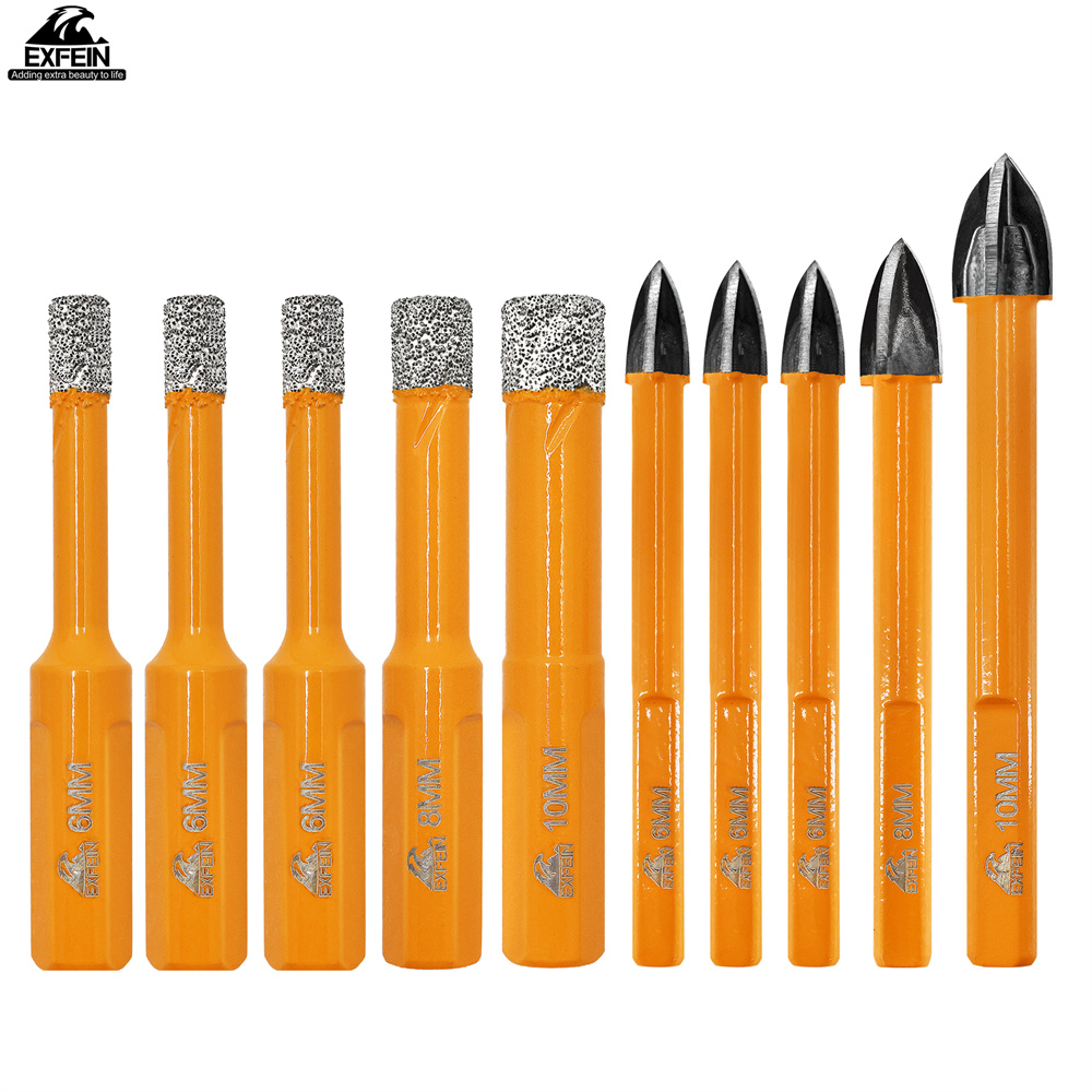 EXFEIN 10pcs Diamond Drill Bit - Home Improvement Center ulasan dan harga