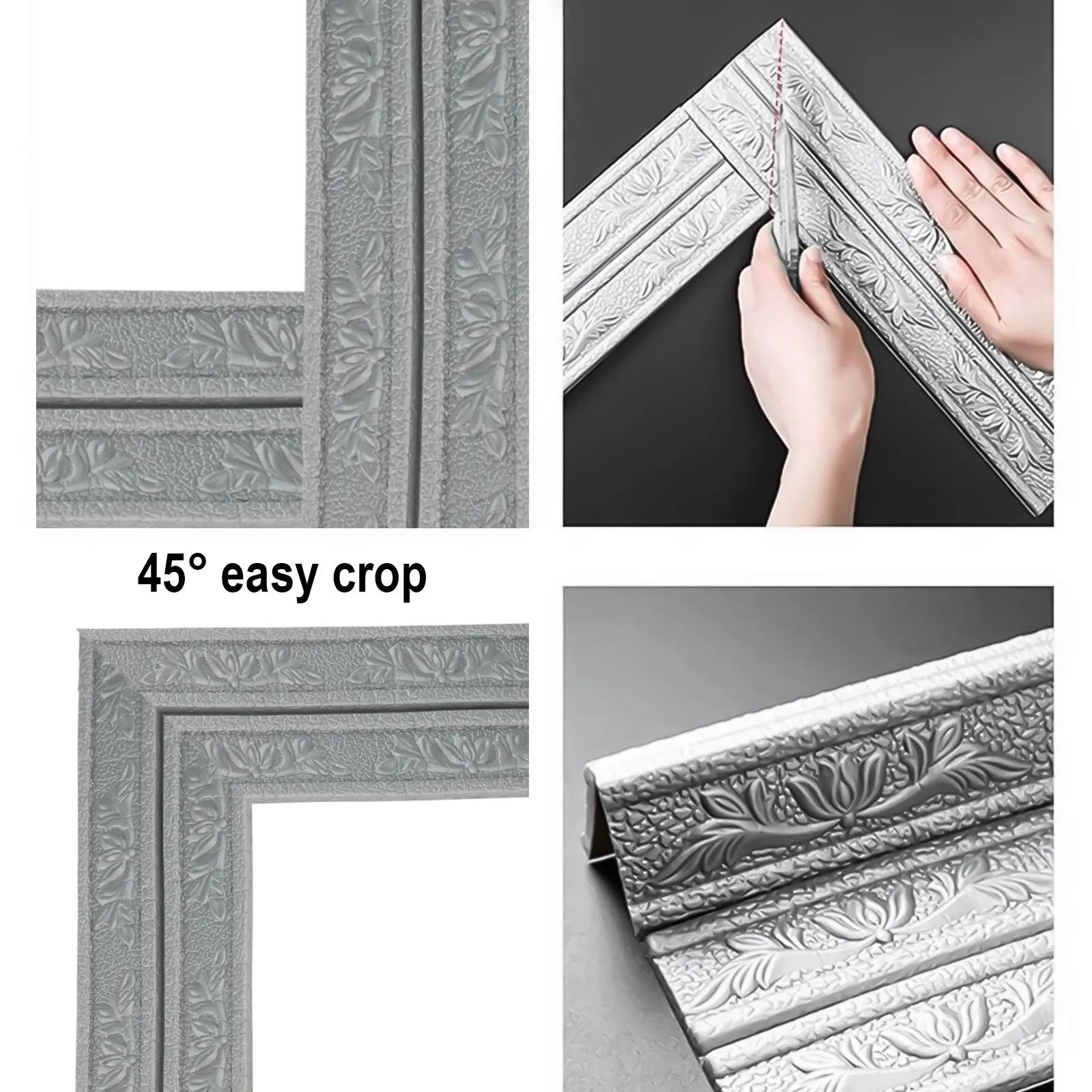3D Self Stickers Wall Baseboar - Baseboard Molding Trim ulasan dan harga
