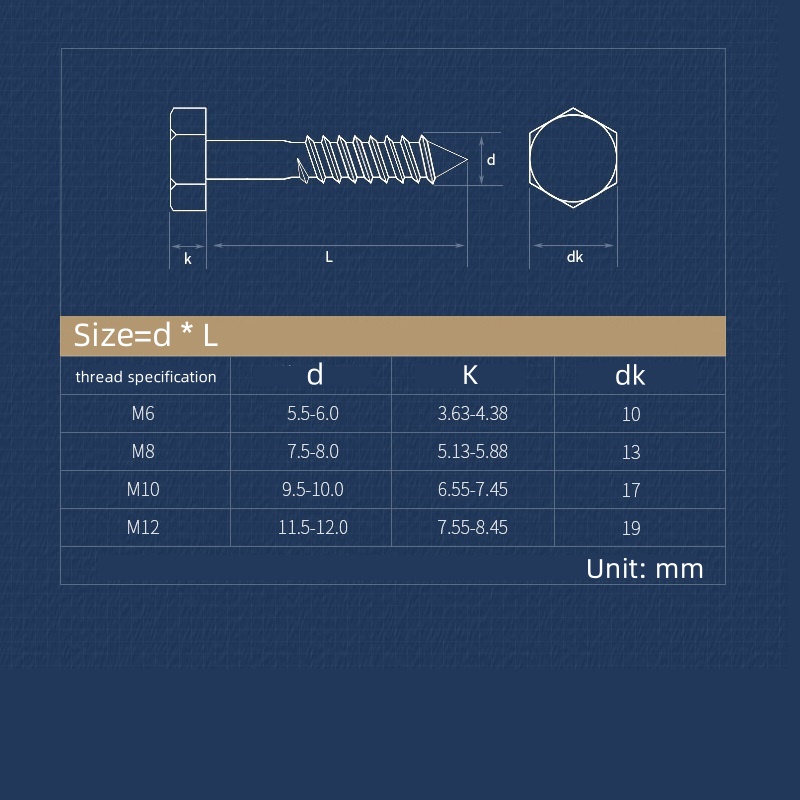 M6~ M12 Stainless Steel Half T - Deck Screw Stainless ulasan dan harga
